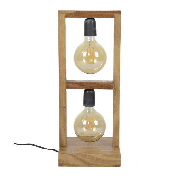 D - Hoyz - Tafellamp Industrieel - 2L Modulo Houten Frame