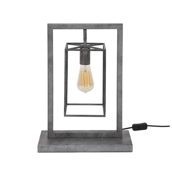 D - Hoyz - Tafellamp Cubic Tower - 1 Lamp - Grijs/Zwart - Industrieel
