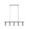 D - Hoyz - Hanglamp Industrial Tube - 5xØ12 - Grijs/Zwart