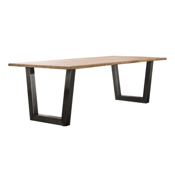 D - Hoyz - Eetkamertafel - Stam - Zwart RVS Onderstel - 240x100x77