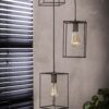 D - Hoyz - Hanglamp Cubic Getrapt - 3 Lampen - Grijs/Zwart