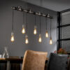 D - Hoyz - Hanglamp Industrial Tube - 7xØ12 - Grijs/Zwart