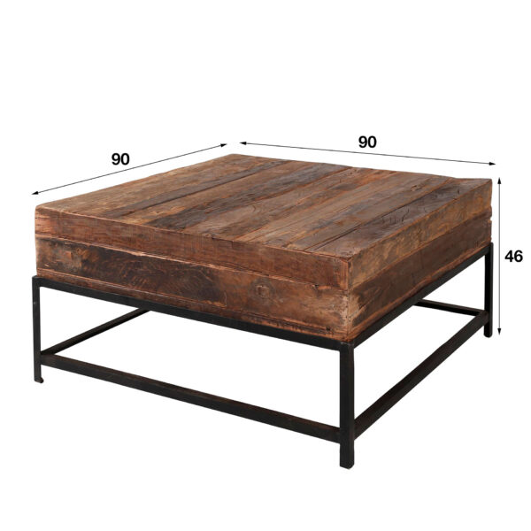077e-a5df-43f5-8ecd-8a72bf0212e0.jpg D - Hoyz - Salontafel Lodge - Gerecycled Hout - Vierkant - 120x60cm