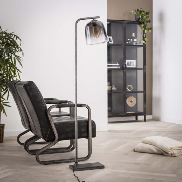D - Hoyz - Vloerlamp Grey Shaded - 1 Lamp - Grijs/Zwart