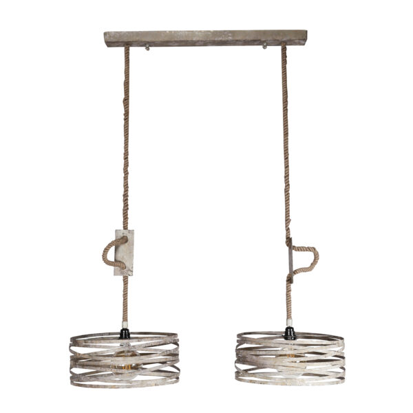 D - Hoyz - Industriele Hanglamp - 2xØ40 - Twist Touw