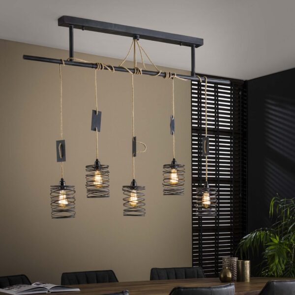 D - Hoyz - Industriele Hanglamp - 5 Lampen - Elevate