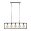 D - Hoyz - Hanglamp - 5 Armatuur Punten - Stalen Frame 45 graden - Vintage Look