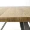 D - Hoyz Collection - Eetkamertafel blad rond - Eettafel Eiken - Staal Frame - Voor 4 Personen - Ø120