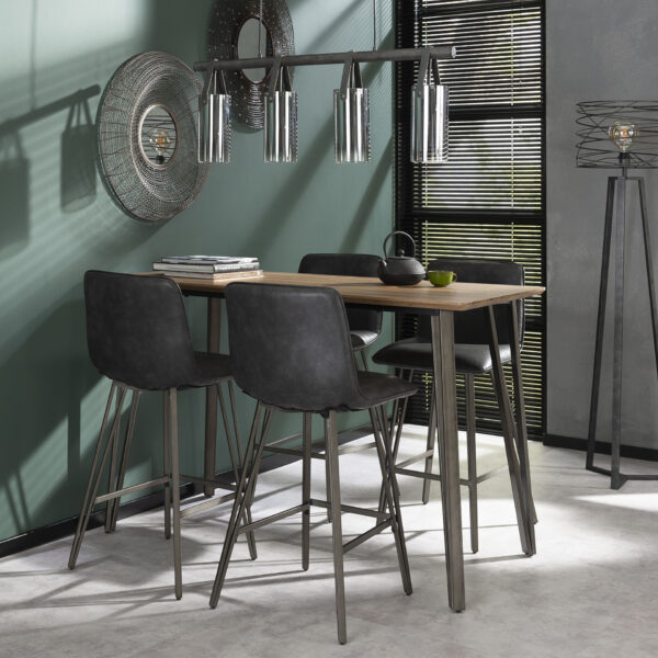 D - Bartafel 140x70 V-poot UIT ASSORTIMENT