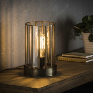 0eb4-5a25-4b60-975d-36d54fec7714.jpg D - Hoyz - Industriele Tafellamp - Vintage Metaal - Tafellamp Cylinder Vorm