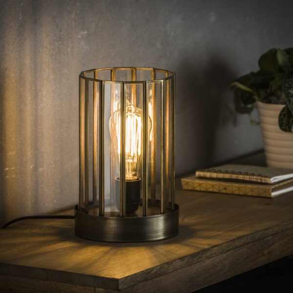 0eb4-5a25-4b60-975d-36d54fec7714.jpg D - Hoyz - Industriele Tafellamp - Vintage Metaal - Tafellamp Cylinder Vorm