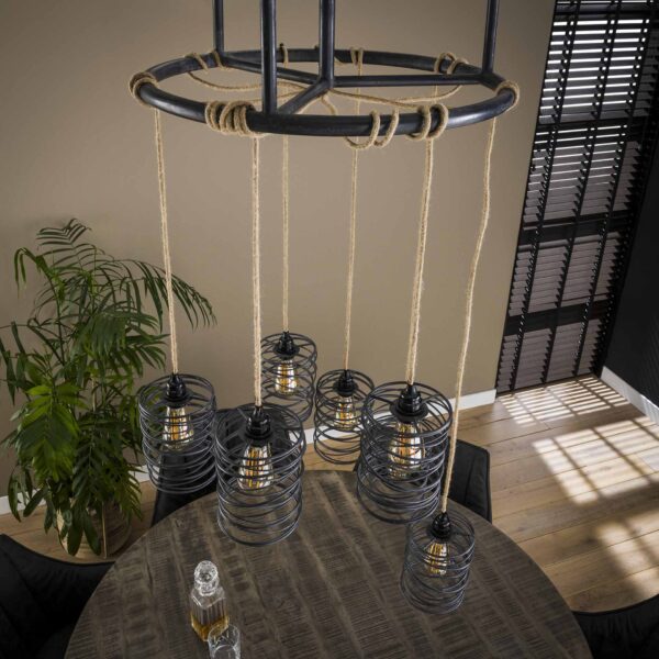 D - Hoyz - Industriele Hanglamp - 7 lampen - Ø60 - Elevate