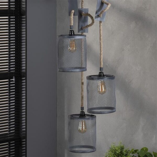 D - Hoyz - Hanglamp - 3x Ø20 cm mesh - Hanglampen - Diverse hoogtes