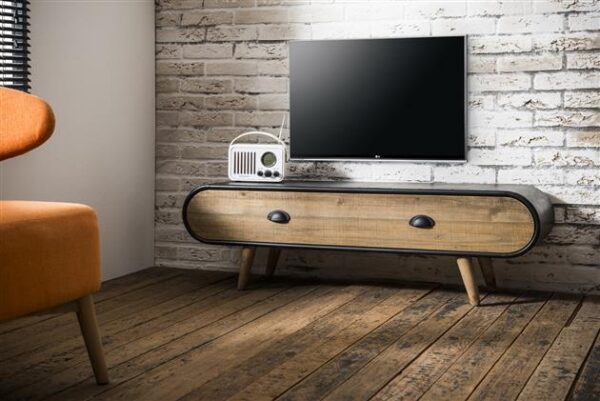 D - Hoyz - TV-meubel Trunk - 120cm - Zwart, Bruin