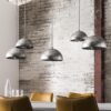 D - Hoyz - Hanglamp - 5 Hanglampen - Zilverkleurige Spiegels Binnenzijde