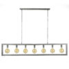 D - Hoyz - Hanglamp - 7 Armatuur Punten - Stalen Frame - Vintage Look - Serie Steps
