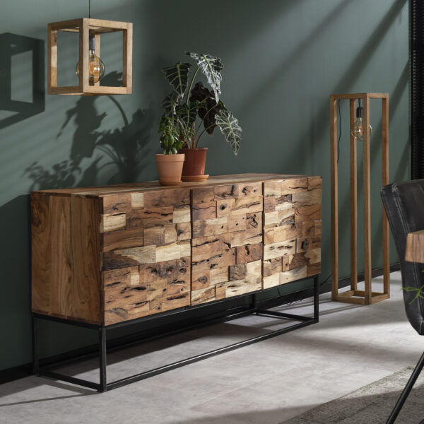 D - Hoyz - Dressoir Mill - 3 Deuren - 160cm - Bruin - Acaciahout