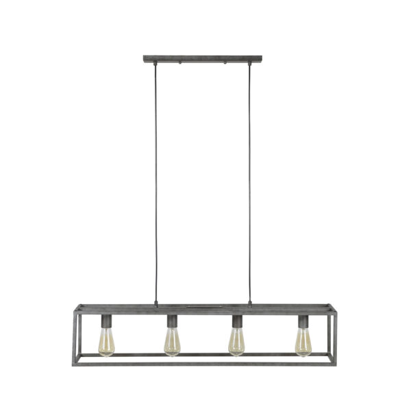 1433-5f7f-4beb-b518-bdd66a1a5aaf.jpg D - Hoyz - Hanglamp Cubic - 4 Lampen - Grijs/Zwart - Industrieel