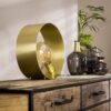 D - Hoyz - Tafellamp Vegas - Tafellamp industrieel - Vintage Staal - Goudkleurig