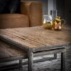 D - Hoyz - Salontafel - 80x80x40 - Bruin/Grijs - Set van 2 - Hout
