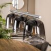 D - Hoyz - Hanglamp Grey Shaded - 3 Lampen - 97x23x150