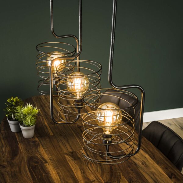 D - Hoyz - Industriele Hanglamp - 3x Ø25 - Curl Cylinder