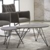 D - Hoyz - Salontafel Nier - Betonlook MDF - Grijs - 90x60x42