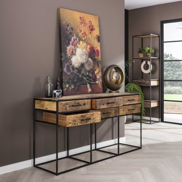1dc8-3c62-48bd-a9a5-9a0537370b69.jpg D - Hoyz - Dressoir Float met 6 Lades - 160cm Breed - Hardhout