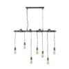 D - Hoyz - Hanglamp Industrial Tube - 7xØ12 - Grijs/Zwart