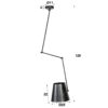 D - Hoyz - Hanglamp met 1 lichtpunt - Staal met Charcoal finish - Kinetic lamp Ø25 - in hoogte verstelbaar - Industriële Hanglamp voor woonkamer of eetkamer