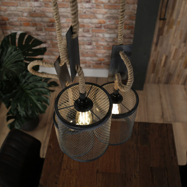 D - Hoyz - Hanglamp - 3x Ø20 cm mesh - Hanglampen - Diverse hoogtes