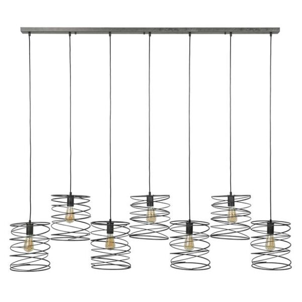 2015-0a2d-47ad-a434-9abd4a0c86f5.jpeg D - Hoyz - Industriële Hanglamp met 7 lampen - Diameter Ø20 - Grijs - 140CM - Hanglamp
