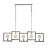 D - Hoyz - Industriele Hanglamp - 5 Lampen - Metaal Zilver - Industrieel