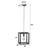 203e-db7f-49c6-b8b9-5465b3d30f03.jpeg D - Hoyz - Hanglamp Vierkante Buis - 25x25 - Grijs/Zwart