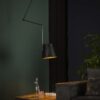 D - Hoyz - Hanglamp met 1 lichtpunt - Staal met Charcoal finish - Kinetic lamp Ø25 - in hoogte verstelbaar - Industriële Hanglamp voor woonkamer of eetkamer