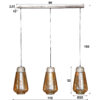 2108-141c-4f74-8ee0-7444bfb94c67.jpg D - Hoyz - Hanglamp met 3 druppelvormige lampen - Amberkleurig glas - 150cm