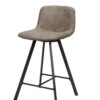 D - Hoyz - Barstoel - WAX PU - Platte Buis - Donkerbruin - Per 4 Stuks