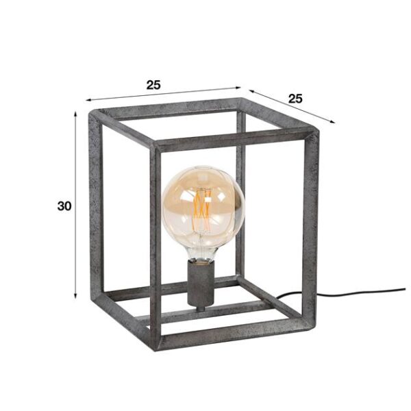 24f1-f154-4ccf-8d26-f3285a6b0c7b.jpeg D - Hoyz - Tafellamp Industrieel - 45 Graden Buis - Frame - Grijs/Zwart