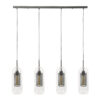 D - Hoyz - Hanglamp - 4xØ15 - Van Glas en Geperforeerd Staal
