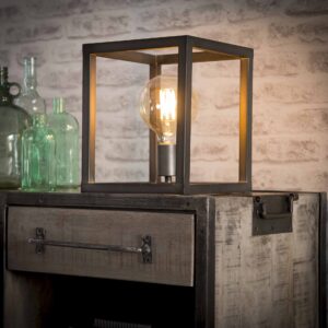 26b6-d0de-40ed-835c-6478950c20b6.jpg D - Hoyz - Vloerlamp Vierkante Buis - 25x25x30 - Grijs/Zwart