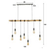 D - Hoyz - Hanglamp Bamboo Wikkel - 7 Lampen - 120x6x150