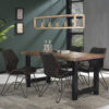 27dc-0745-4984-96b0-b52384185b5e.jpg D - Hoyz -Eetkamertafel Boomstam - Hout - Bruin - Metaal Onderstel - 165x85x77