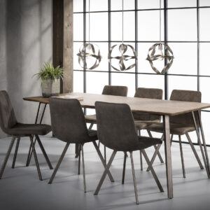 D - Hoyz - Eetkamertafel - Hout - Eiken - Bruin - 160x90x76