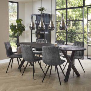 D - Hoyz - Eetkamertafel Yucon Black - Ovaal - 240x105x77cm - Hout