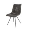 D - Hoyz - Stoel Vintage - Antraciet - Kruispoot - 2 Stuks