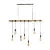 D - Hoyz - Hanglamp Bamboo Wikkel - 7 Lampen - 120x6x150