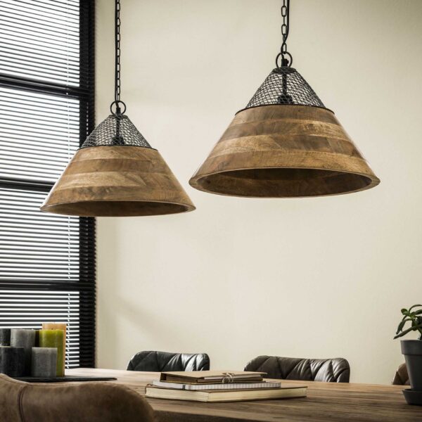 2965-d101-481d-94a0-6070d5e21cf6.jpg D - Hoyz - Hanglamp - 2x Ø40 cm Mangohouten Kap - Hanglampen