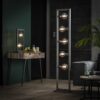 D - Vloerlamp Industrieel - 5 Lampen - Steps Collectie - Zwart/Grijs