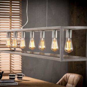2c33-02c3-4945-adca-d2ded454a3d6.jpg D - Hoyz - Hanglamp Vierkant Buis - 7 Lampen - Rechthoek - 170x25x150