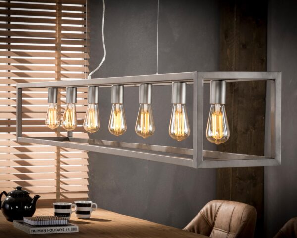 2c33-02c3-4945-adca-d2ded454a3d6.jpg D - Hoyz - Hanglamp Vierkant Buis - 7 Lampen - Rechthoek - 170x25x150